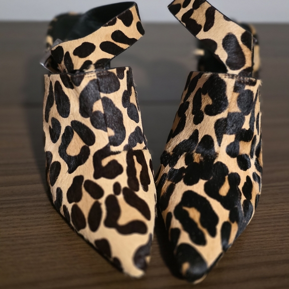 Leopard Cheetah Print Mules Western Cowboy with Block Heel 8.5 - Picture 7 of 8